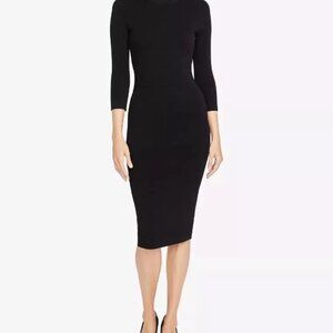 Rachel Roy Back Cutout Bodycon Midi Dress in Black